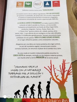 Filosofía del restaurante at Espacio Organico in Alcobendas