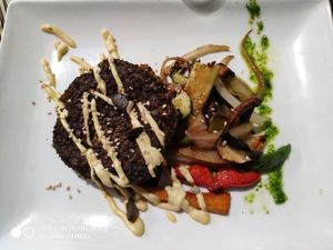 Hamburguesa at Espacio Organico in Alcobendas