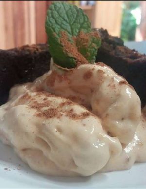 sorbet with brownie at Maria Doceu in Pirenopolis