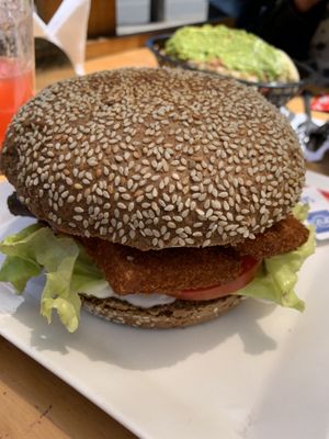 Crunchy burger  at Vegan Place in Vina Del Mar