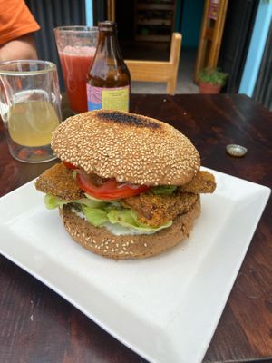 The Burger    at Vegan Place in Vina Del Mar