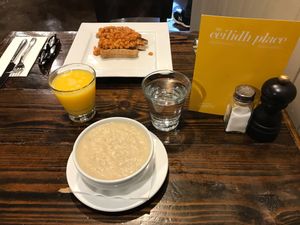 Breakfast before sailing at The Ceilidh Place in Ullapool