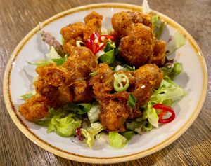 Sesame & cauliflower wings with soy, chilli and ginger glaze £ 9.5 at The Ceilidh Place in Ullapool