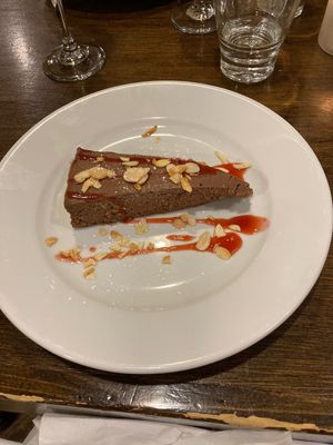 Chocolate dessert  at The Ceilidh Place in Ullapool