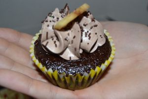 Chocolate and banana at Nebeské dortíčky in Brno