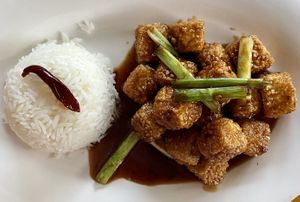General Tso's Tofu at House of Ginger in Uvita