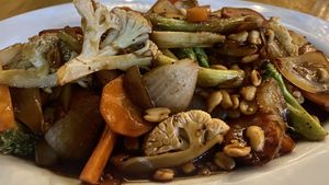 Szechuan Vegetables  at House of Ginger in Uvita