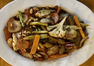 Szechuan Vegetables - excellent  at House of Ginger in Uvita