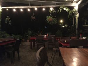 nice ambiente outside with the sound of animals all around at House of Ginger in Uvita