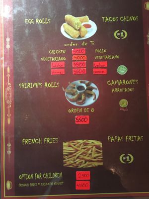 menu 2 at House of Ginger in Uvita