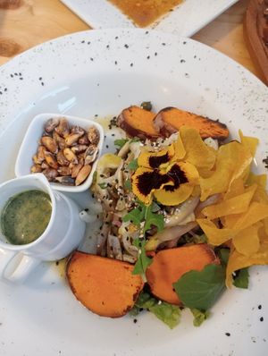 Ceviche at Vida Vegan Bistro in Cusco