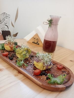 Causa rellena at Vida Vegan Bistro in Cusco