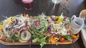 Bistro salad at Vida Vegan Bistro in Cusco