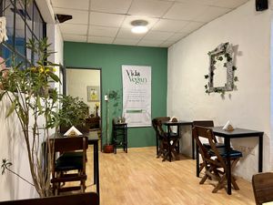 Inside  at Vida Vegan Bistro in Cusco