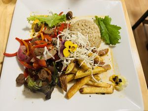 Salteado de carne   at Vida Vegan Bistro in Cusco