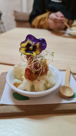 Little free appetizer at Vida Vegan Bistro in Cusco