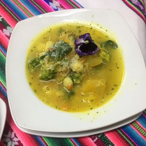 Quinoa Soup at Vida Vegan Bistro in Cusco