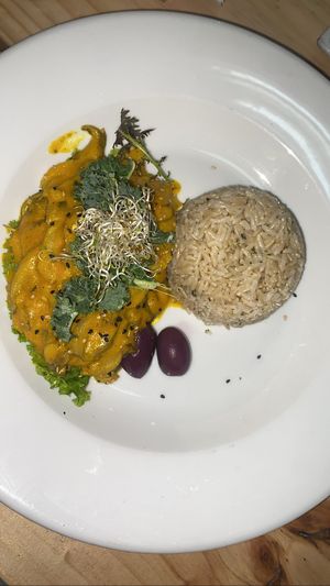 Vegan mushroom dish- so so  at Vida Vegan Bistro in Cusco
