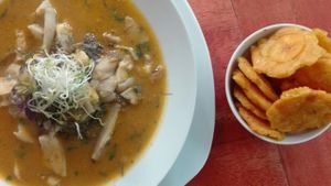 sopa marino vegano at Vida Vegan Bistro in Cusco