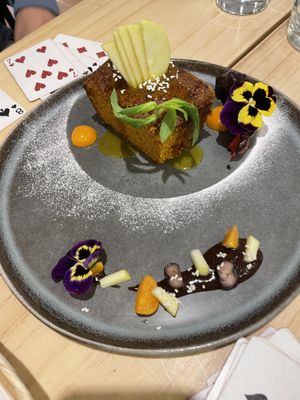 Carrot cake  at Vida Vegan Bistro in Cusco