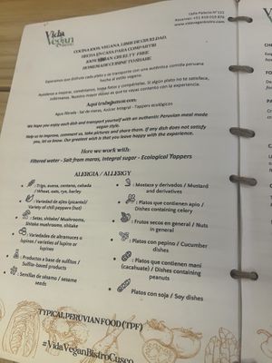   at Vida Vegan Bistro in Cusco