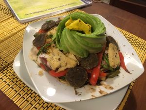 Lasagna especial at Vida Vegan Bistro in Cusco