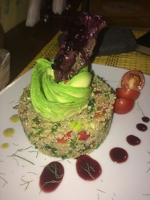 Quinoa salad at Vida Vegan Bistro in Cusco