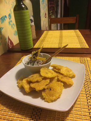 Petacones at Vida Vegan Bistro in Cusco