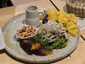 Ceviche at Vida Vegan Bistro in Cusco