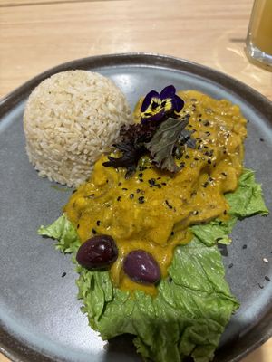 Aji de hongos   at Vida Vegan Bistro in Cusco