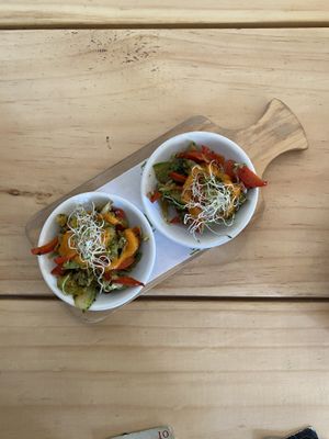 Starter on the house  at Vida Vegan Bistro in Cusco