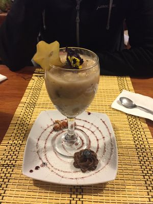 Arroz con leche (rice pudding) at Vida Vegan Bistro in Cusco
