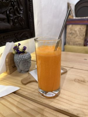Fresh juice  at Vida Vegan Bistro in Cusco