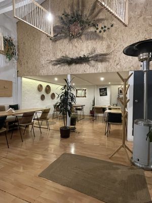 Beautiful interior  at Vida Vegan Bistro in Cusco