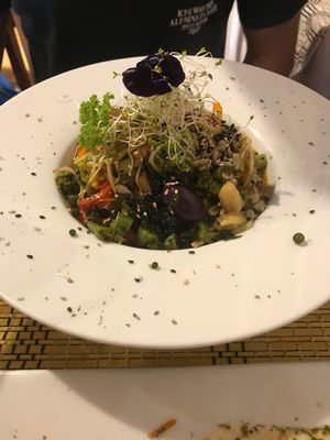 Quinoa dish at Vida Vegan Bistro in Cusco