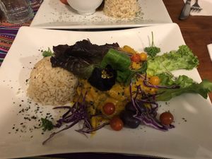 Traditional Peruvian dish 1 at Vida Vegan Bistro in Cusco