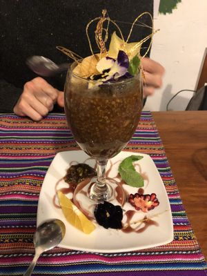 Quinoa rice pudding  at Vida Vegan Bistro in Cusco