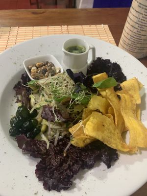 Mushroom ceviche highly recommend  at Vida Vegan Bistro in Cusco