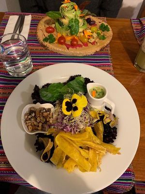 Ceviche at Vida Vegan Bistro in Cusco