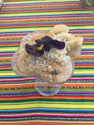Arroz con leche at Vida Vegan Bistro in Cusco
