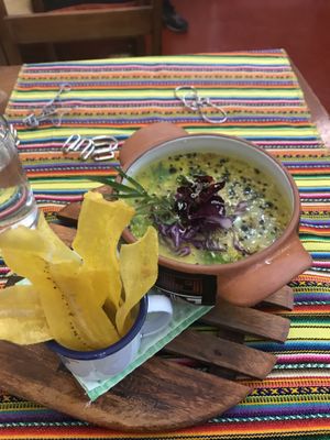 Sopa de quinua. SUPER RICA!  at Vida Vegan Bistro in Cusco