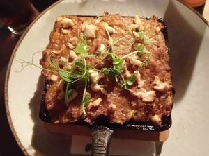 Vegan lasagna at Naar RestoBar in St Julians