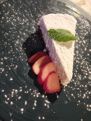 Vegan coconut pie at Naar RestoBar in St Julians