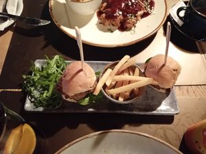 Vegan mini burgers at Naar RestoBar in St Julians