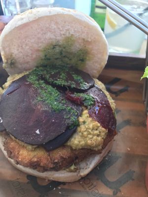 Vegan Burger at Naar RestoBar in St Julians