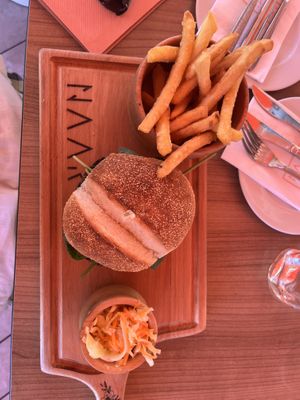 dirty vegan burger  at Naar RestoBar in St Julians