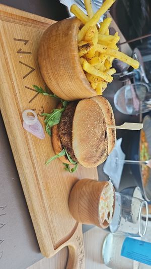 Vegan burger, wouldn't recommend. at Naar RestoBar in St Julians