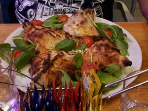 Calzone, delicious! at Naar RestoBar in St Julians