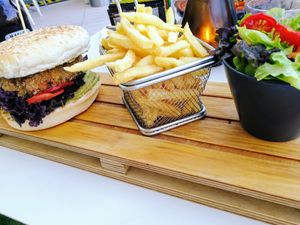 Vegan Burger at Naar RestoBar in St Julians