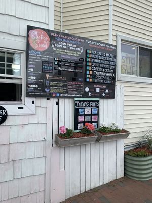 Menu with daily flavors  at Sticky Sweet in Portland